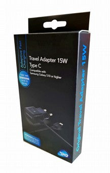 Original Samsung wall charger 15W with Type-C cable (in the black package) - Sunny