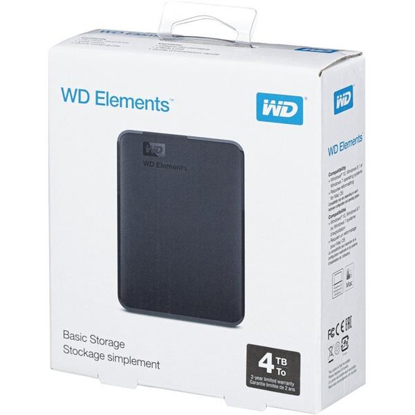 Western Digital Elements Portable 4TB כונן קשיח חיצוני