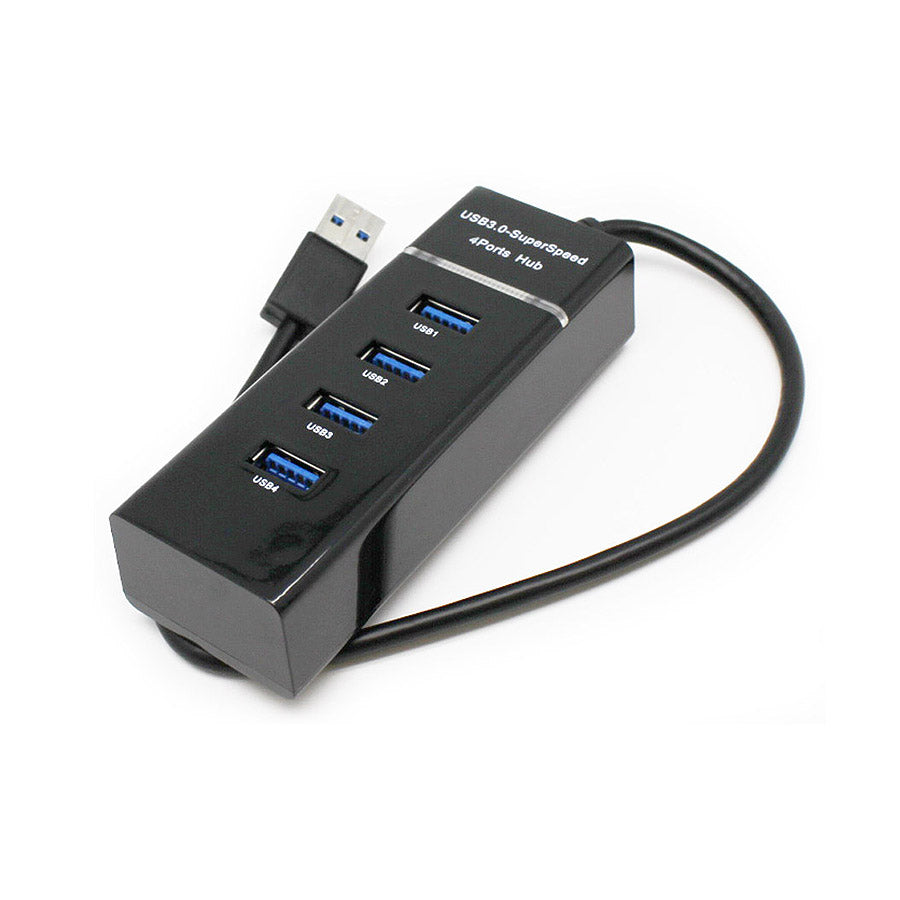 With a short cable 30 cm USB 3.0 splitter 4 inputs