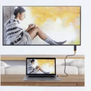 כבל מ HDMI לטייפ סי + חיבור USB לחשמל