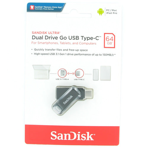 SanDisk Dual Go USB 3.1 Type C 64GB portable memory