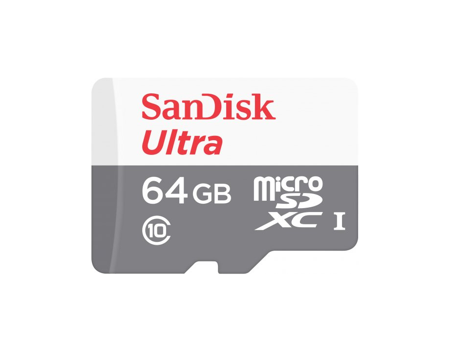 כרטיס זיכרון SanDisk Ultra MicroSD נפח 64GB ללא מתאם