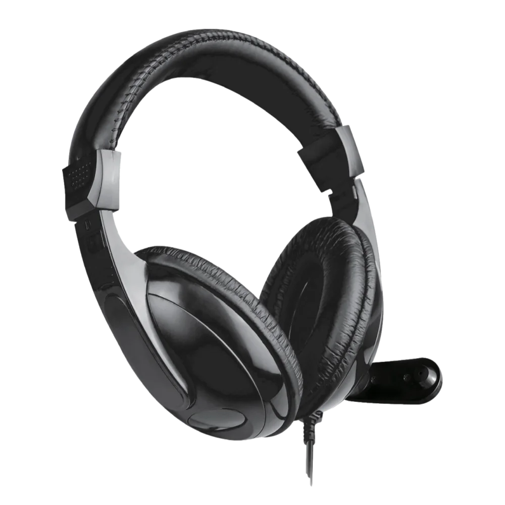 SILVERLINE HS-077V אוזניות קשת חוטיות עם מיקרופון דגם
