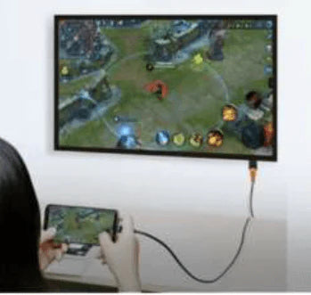 כבל מ HDMI לטייפ סי + חיבור USB לחשמל