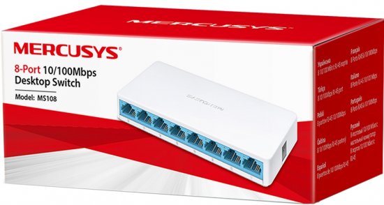 רכזת רשת 8 פורטים MERCUSYS MS108 10/100